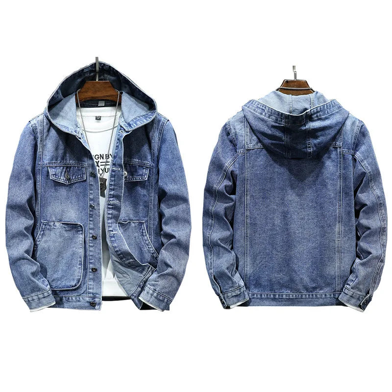 Drune | Kapuzen Denimjacke
