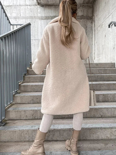 Drune | Fleece lange Winterjack für Damen - weiche und warme Jacke