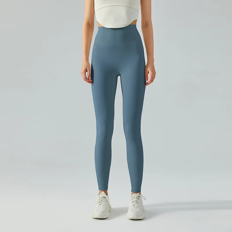 Drune | Emily Sportswear Naked Hochtaillierte Tight Yoga Hosen Doppelseitig Gebürstet Pfirsich Po-Hebende Lauf Sport Fitness Leggings