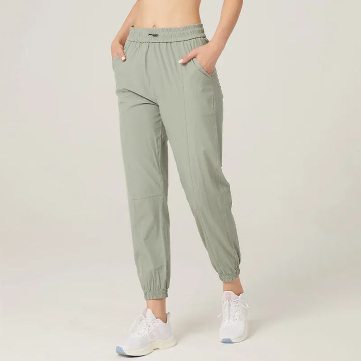 Drune | Stoff Schnürsenkel Lauf Sport Joggers Frauen Schnell Trocknend Athletic Fitness Trainings Sweatpants mit Zwei Taschen Bewegung Hosen
