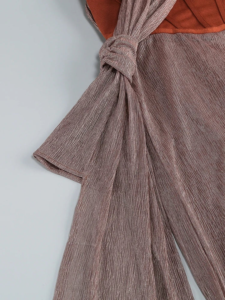 Drune | Glitzer Rückenfrei Abend Maxi Kleid