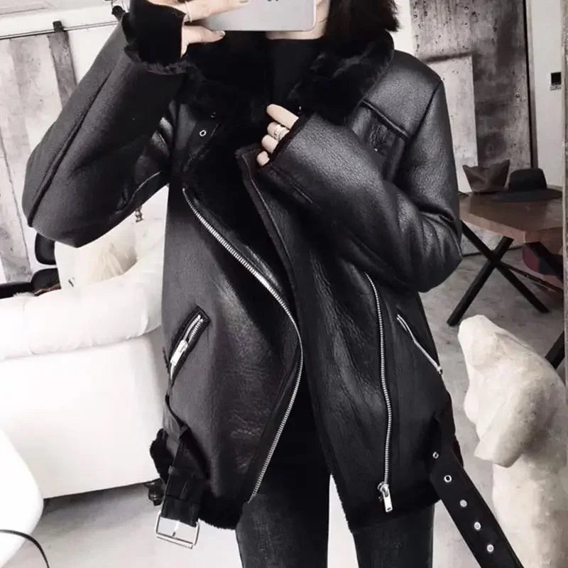 Drune - Dicke Faux-Lederjacke
