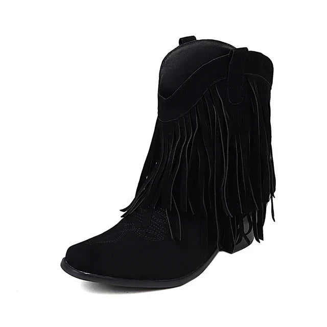 Drune | Cowboy Stiefeletten mit Fransenquaste