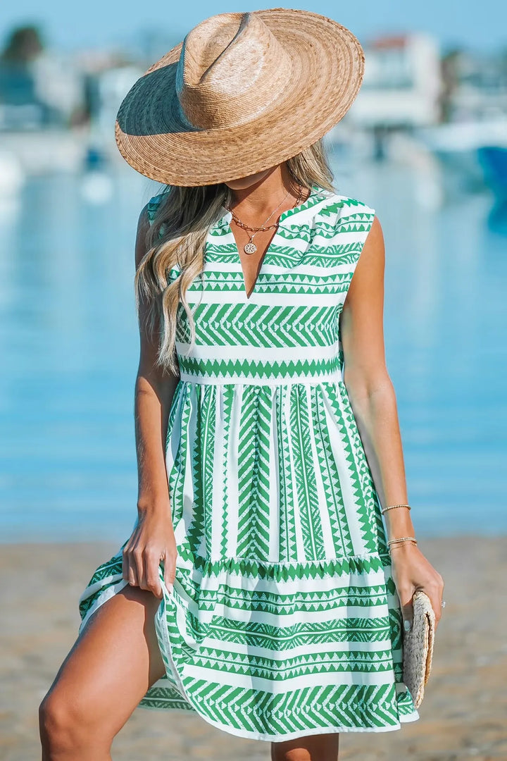 Drune | Gestreiftes Midi Kleid