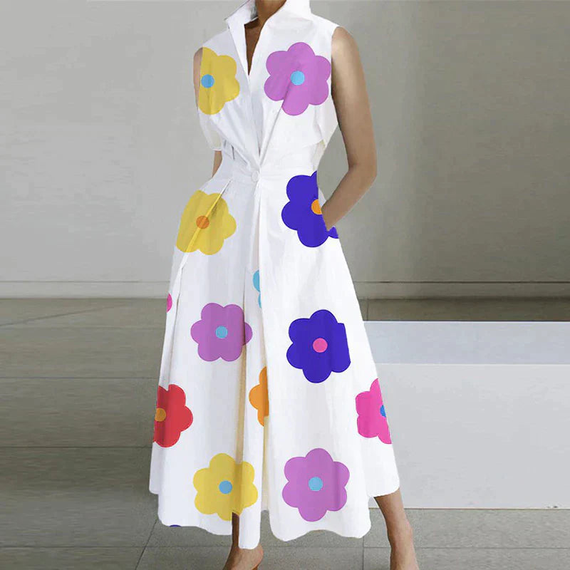 Drune | Elegantes Kleid mit Kurzarm Schnitt