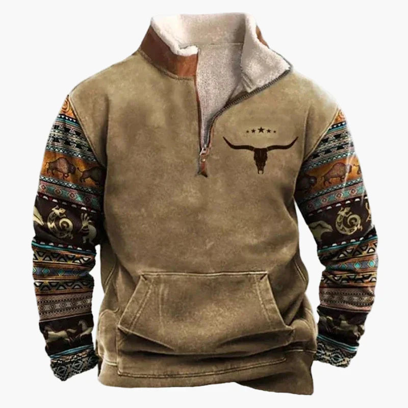 Drune | Wild West Vintage Pullover - Stilvoller Freizeit-Sweater mit Western-Charme