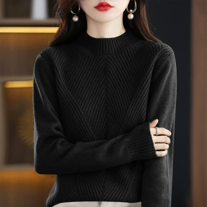 Drune | Strukturierter Rundhals-Strickpullover Ideal für den Winter