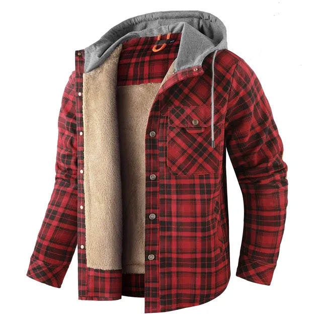 Drune | Warm kariert Hemdjacke