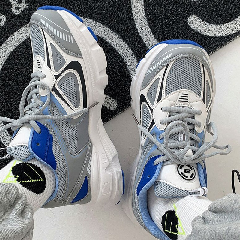 Drune | Mehrfarbige Mesh Sneaker Mit Dicker Sohle Für Damen