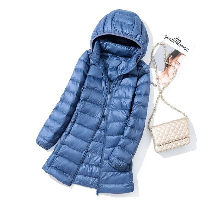 Drune | Damen Tragbarer Puffer-Mantel mit Abnehmbarer Kapuze