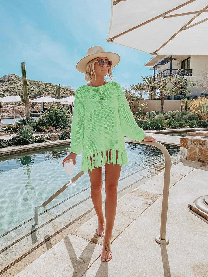 Drune Boho Strick Sommerkleider