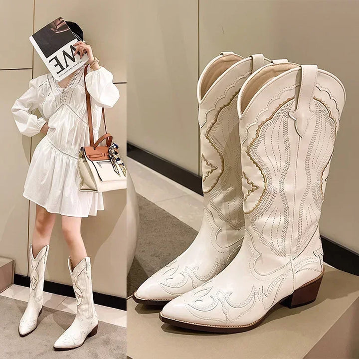 Drune | Bestickte Cowboy-Stiefel