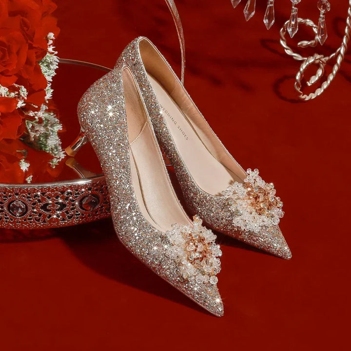 Drune | Goldener Kompass-Pump-Schuhe