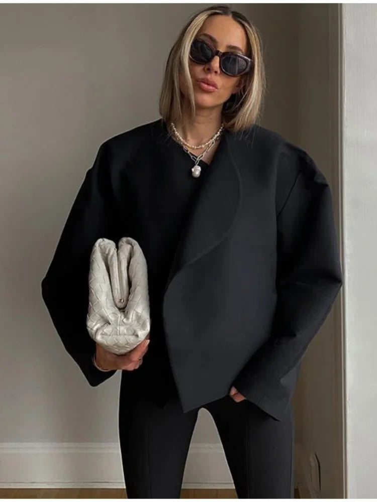 Drune | Wollmischung Lässiger Schnitt Asymmetrisches Design Modischer Stil