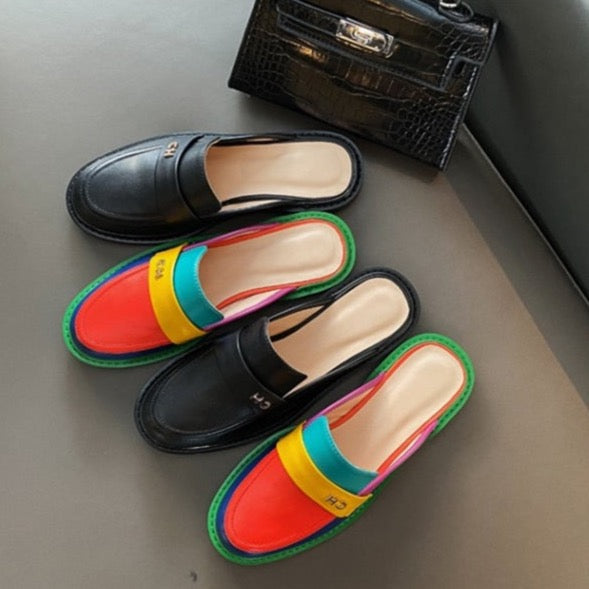 Drune | Multi Color Block Echtes Leder Loafer
