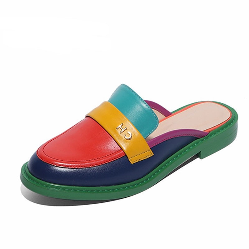 Drune | Multi Color Block Echtes Leder Loafer