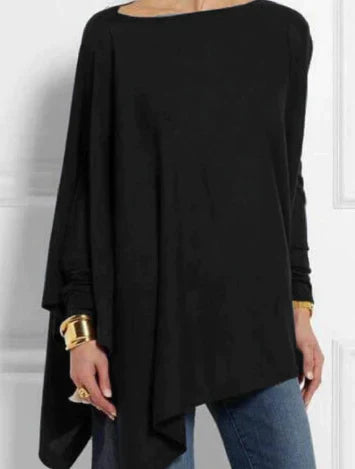 Drune | Eleganter Poncho mit edler Haptik und asymmetrischem Schnitt