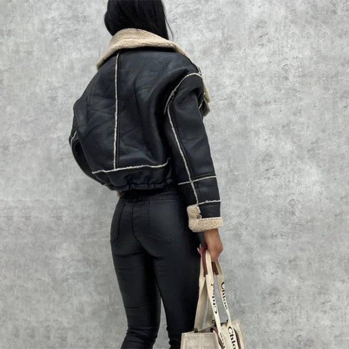 Drune | Aviator Kunstlederjacke