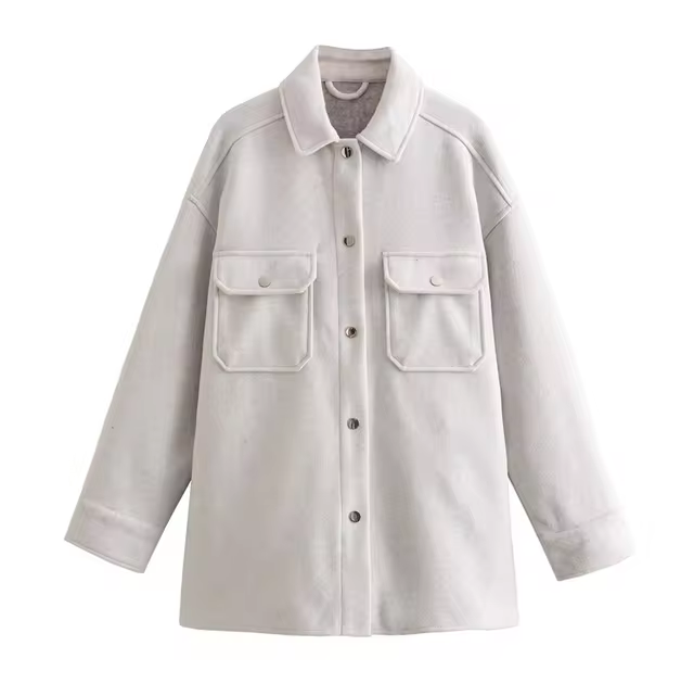 Drune | Damen Wollhemdjacke