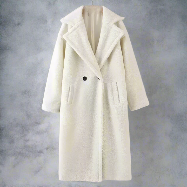 Drune | Teddy Mantel - Langer Faux Shearling - Lässiger Schnitt - Eleganter Reverskragen