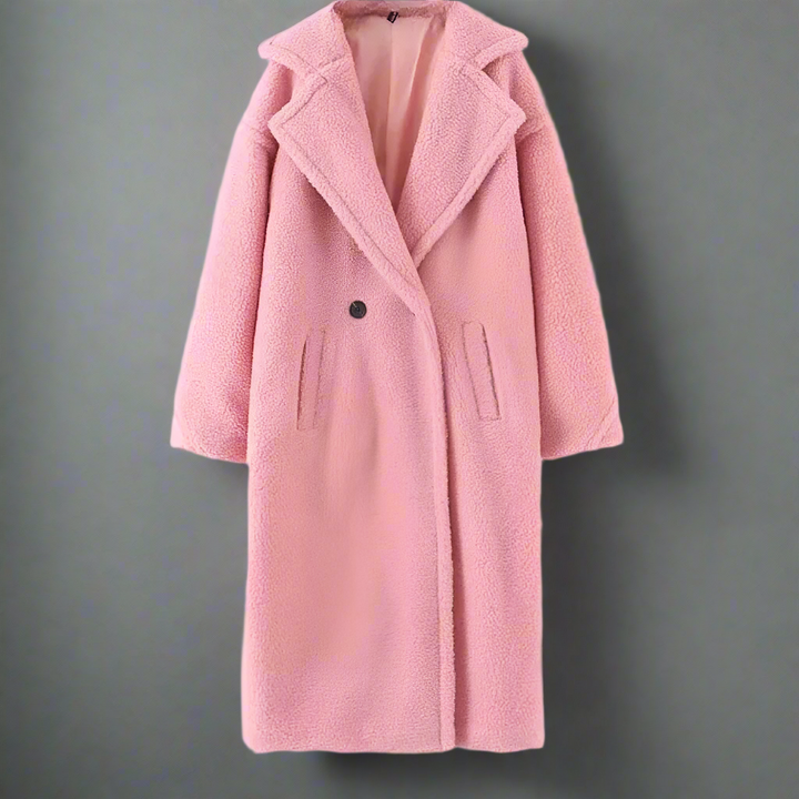 Drune | Teddy Mantel - Langer Faux Shearling - Lässiger Schnitt - Eleganter Reverskragen