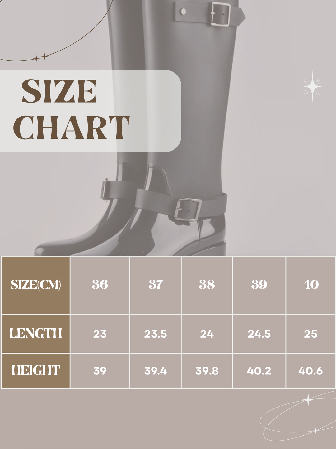 Drune | Gummi Stiefel für Damen - Wasserdicht mit Schnallen - Hoher Schaft