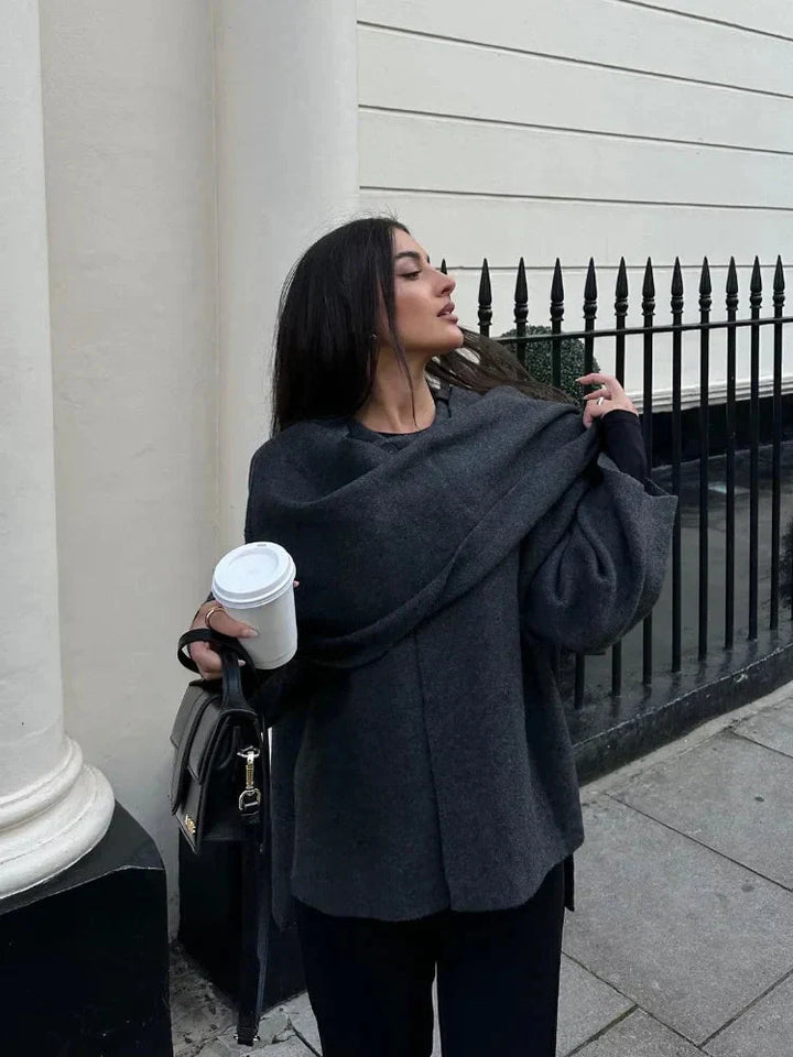 Drune | Offene Front Wolle Capejacken Damenbekleidung