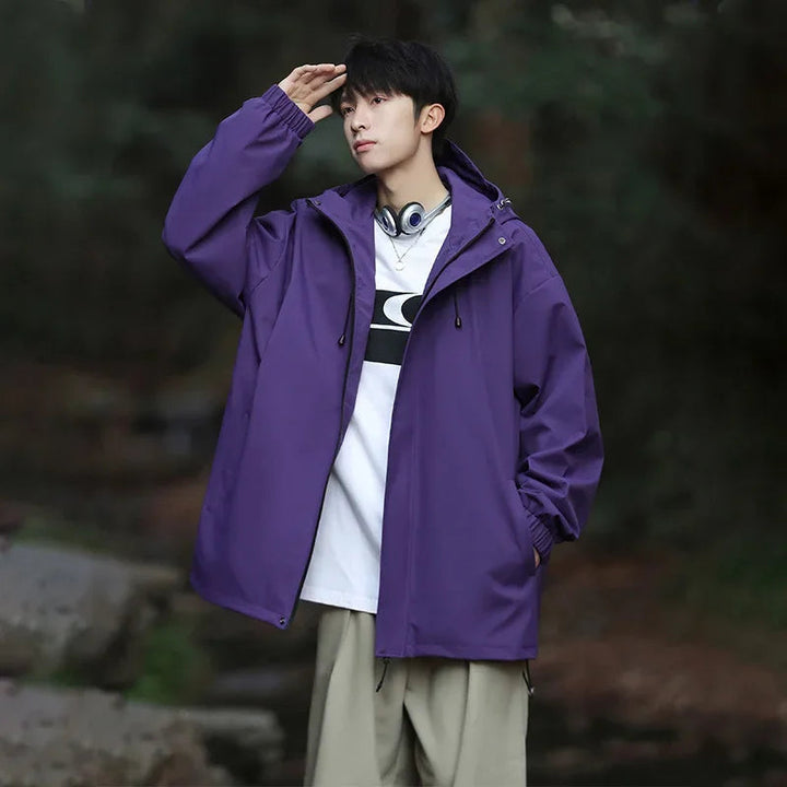 Drune | Skijacke für Herren Oversized mit Kapuze - Winterfunktion