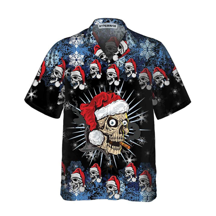 Drune | Skull Naughty Face Weihnachten Edition Hawaiian Shirt, Weihnachten Skull Shirt, Einzigartiges Geschenk Für Weihnachten