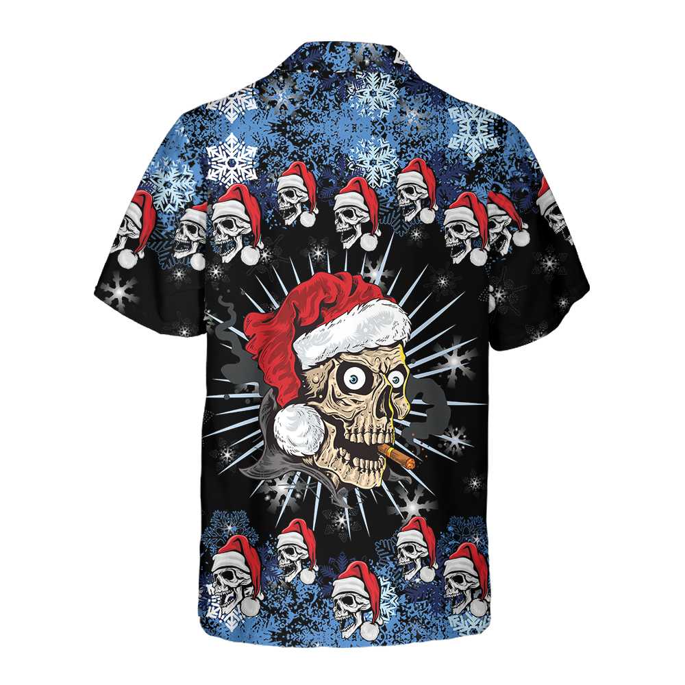 Drune | Skull Naughty Face Weihnachten Edition Hawaiian Shirt, Weihnachten Skull Shirt, Einzigartiges Geschenk Für Weihnachten