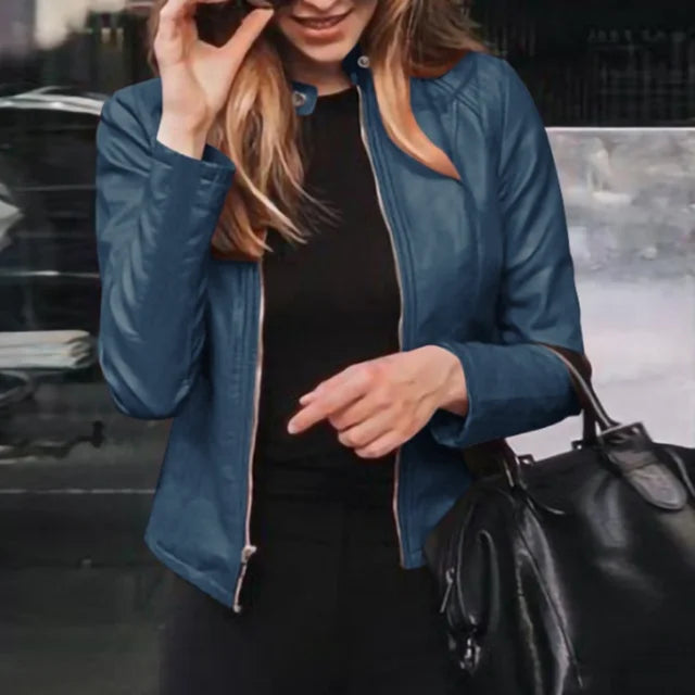 Drune | Damen Lederjacke Mit Taillierter Passform