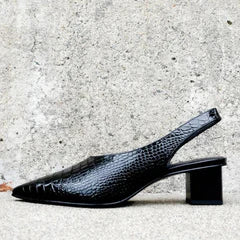 Drune | Stilvolle und Bequeme Croco Slingback Pumps für Damen