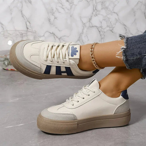 Sneaker | 3 Streifen | Schnürung | Weiße Sneaker | Damenschuhe Drune