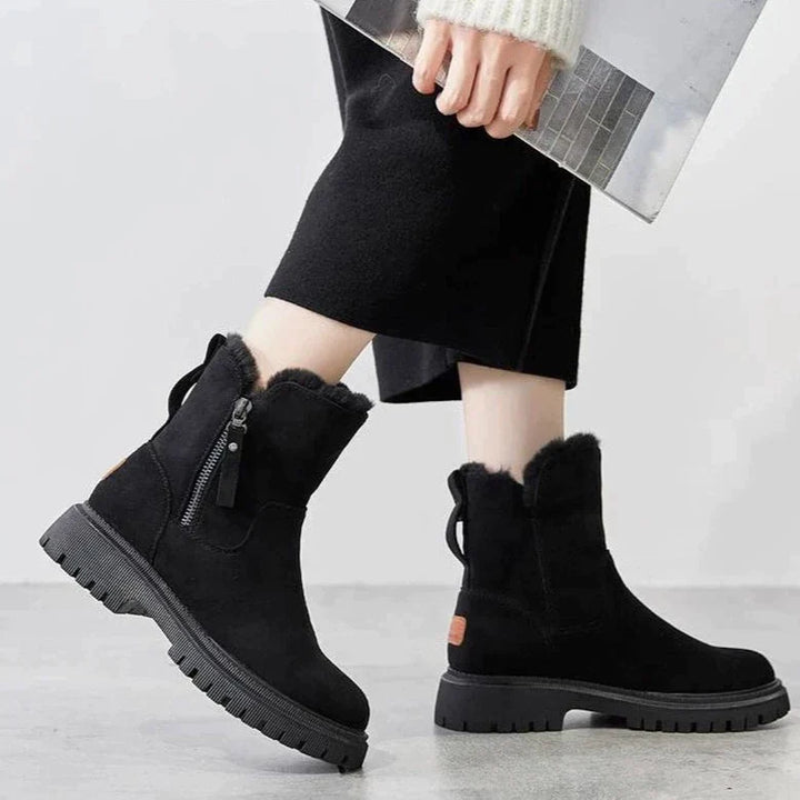 Drune | Warme Damenstiefel mit Reißverschluss
