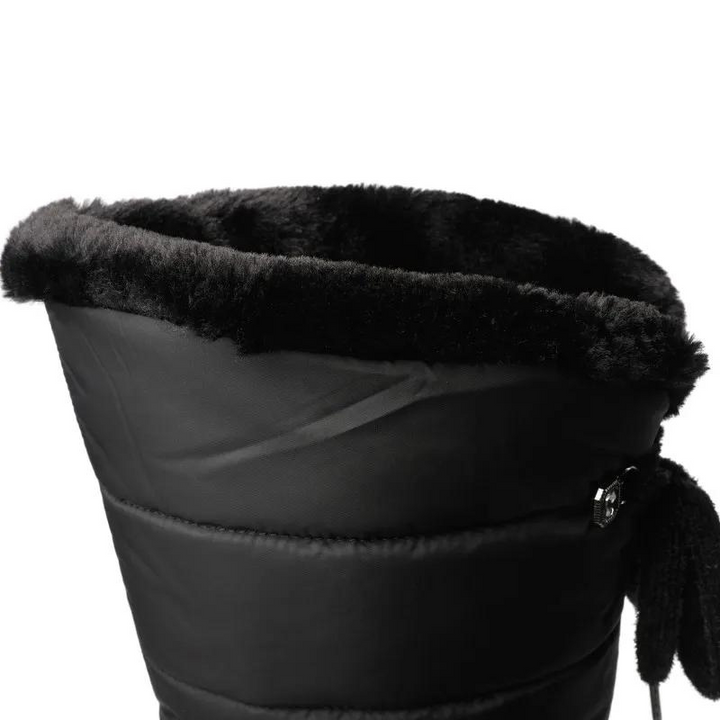 Drune | Damen knielange Winterstiefel mit warmem Fellfutter
