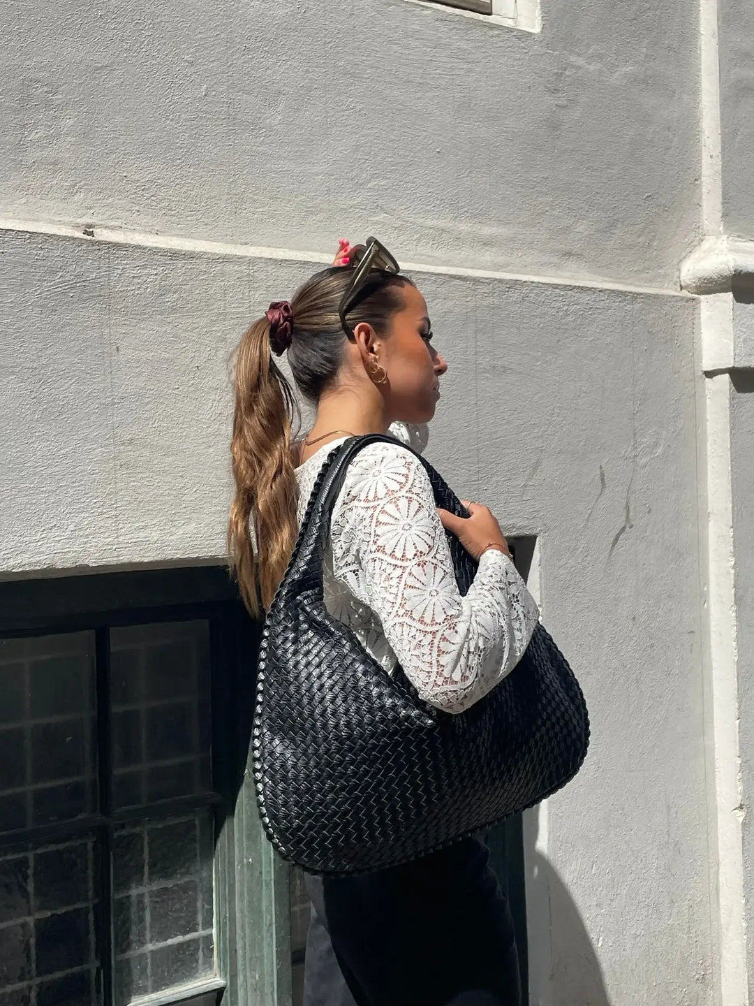 Drune | Vintage Umhängetasche Damen Geflochtene Handtasche mit Reißverschluss Im Sale