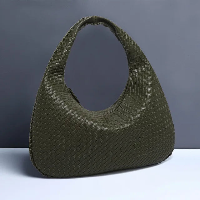 Drune | Vintage Umhängetasche Damen Geflochtene Handtasche mit Reißverschluss Im Sale
