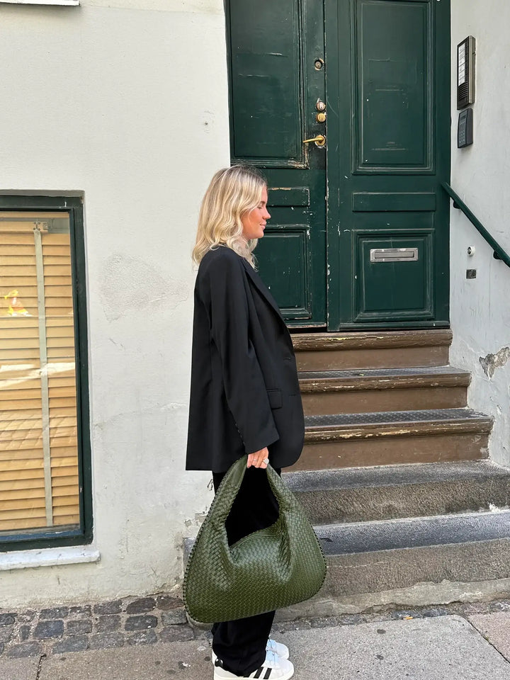 Drune | Vintage Umhängetasche Damen Geflochtene Handtasche mit Reißverschluss Im Sale