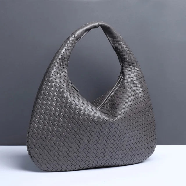Drune | Vintage Umhängetasche Damen Geflochtene Handtasche mit Reißverschluss Im Sale