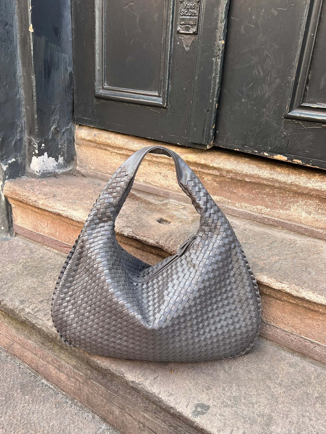 Drune | Vintage Umhängetasche Damen Geflochtene Handtasche mit Reißverschluss Im Sale