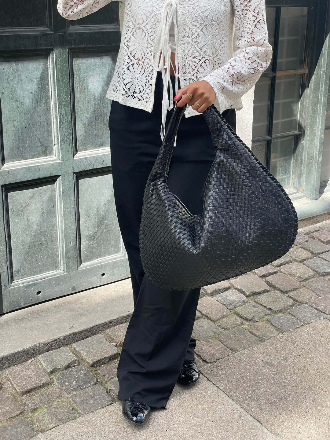 Drune | Vintage Umhängetasche Damen Geflochtene Handtasche mit Reißverschluss Im Sale