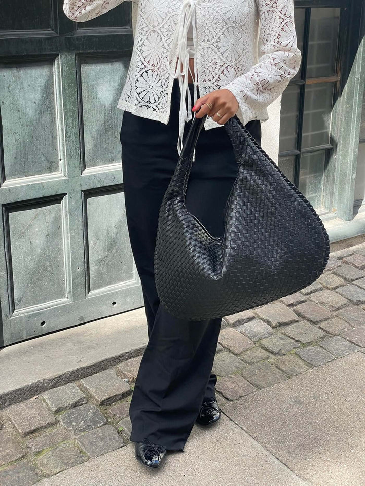 Drune | Vintage Umhängetasche Damen Geflochtene Handtasche mit Reißverschluss Im Sale