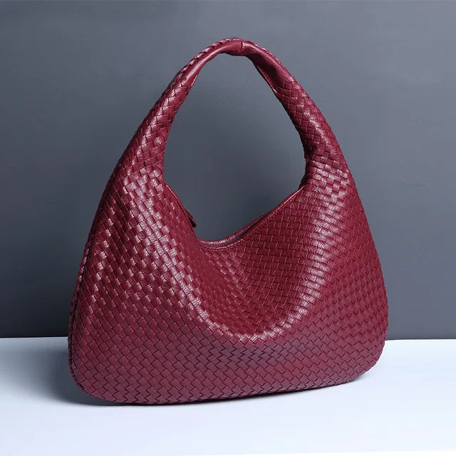 Drune | Vintage Umhängetasche Damen Geflochtene Handtasche mit Reißverschluss Im Sale