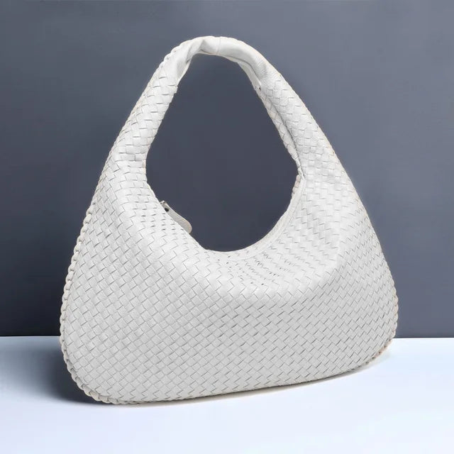 Drune | Vintage Umhängetasche Damen Geflochtene Handtasche mit Reißverschluss Im Sale