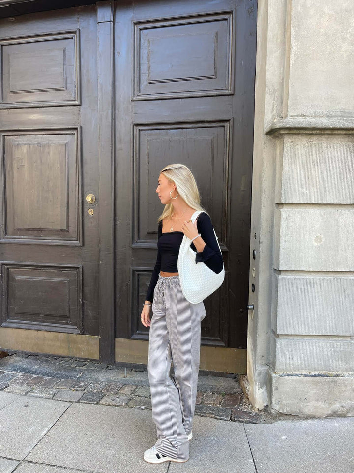 Drune | Vintage Umhängetasche Damen Geflochtene Handtasche mit Reißverschluss Im Sale