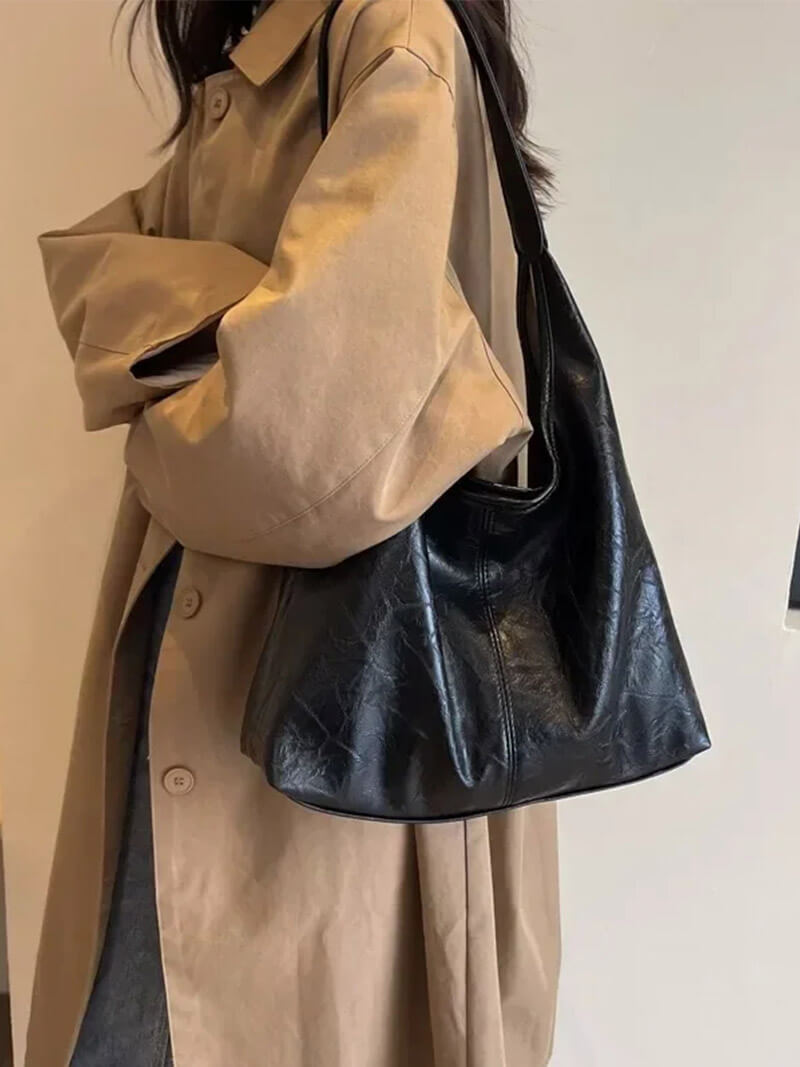 Drune | Bequeme Damen Schultertasche mit Reißverschluss