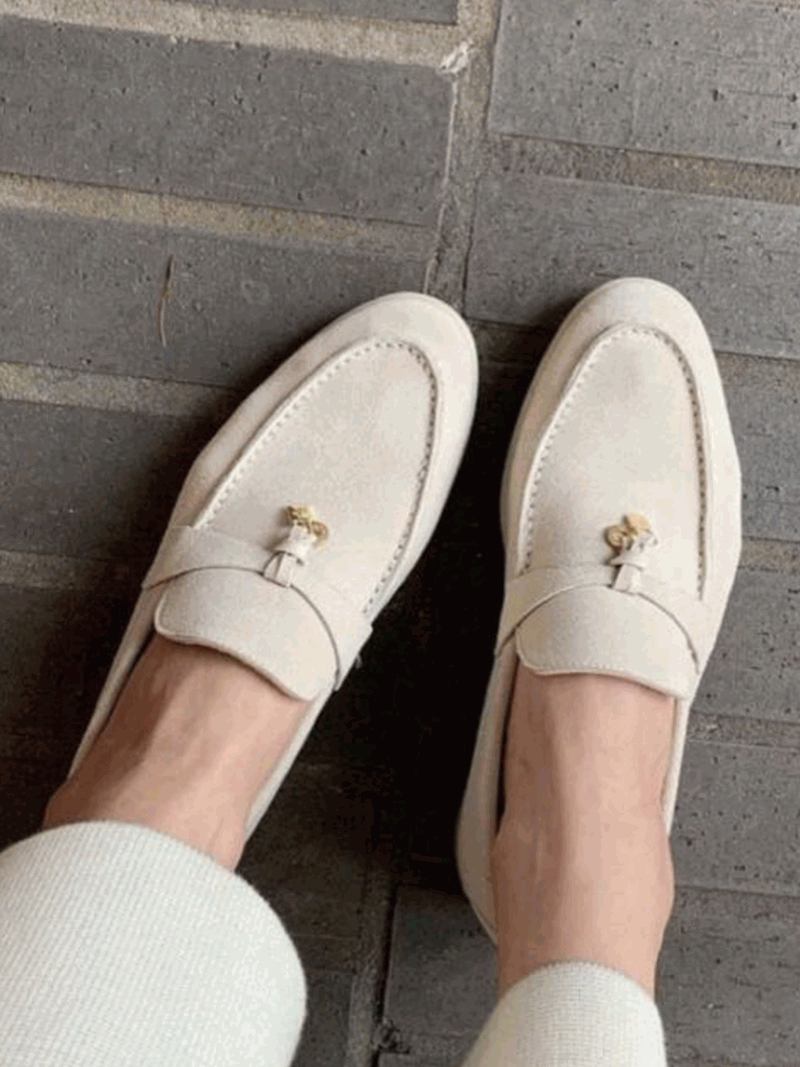 Damen Elegante Wildleder Loafer