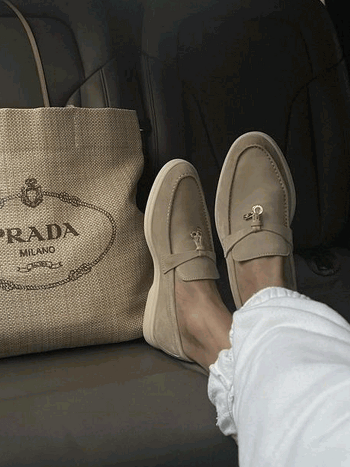 Damen Elegante Wildleder Loafer