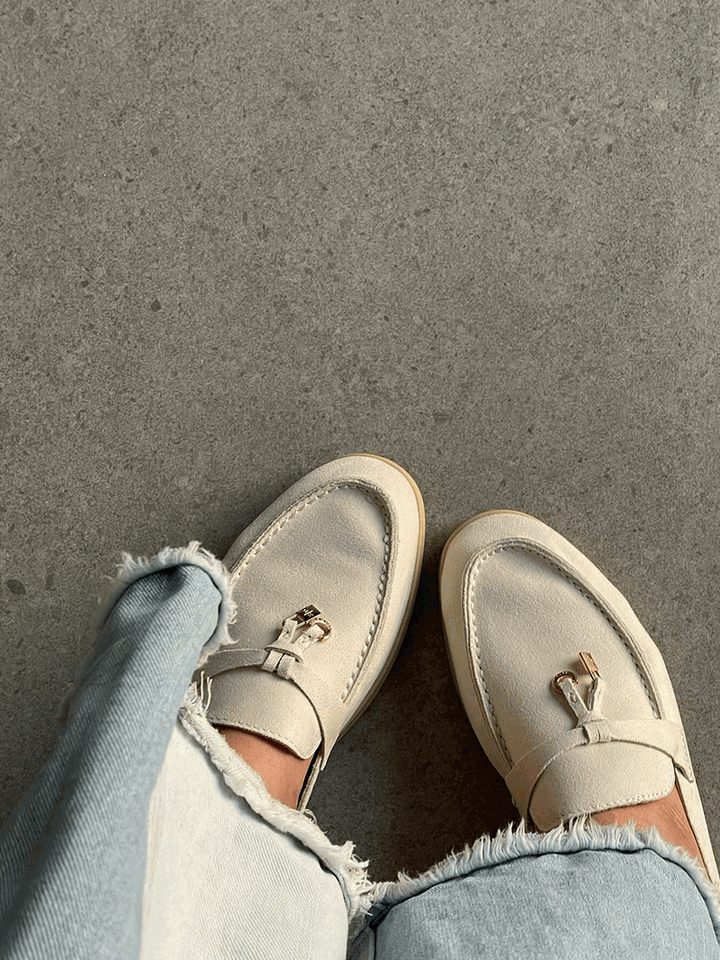Damen Elegante Wildleder Loafer
