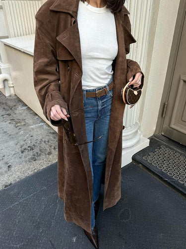 Drune | trenchcoat - eleganter langer Damenmantel